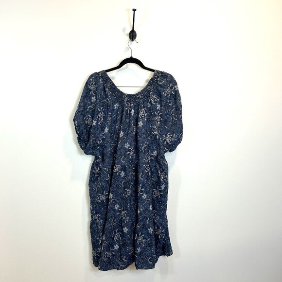 Torrid 2 2X Mini Chambray Puff Sleeve Smocked Dress - Picture 9 of 11